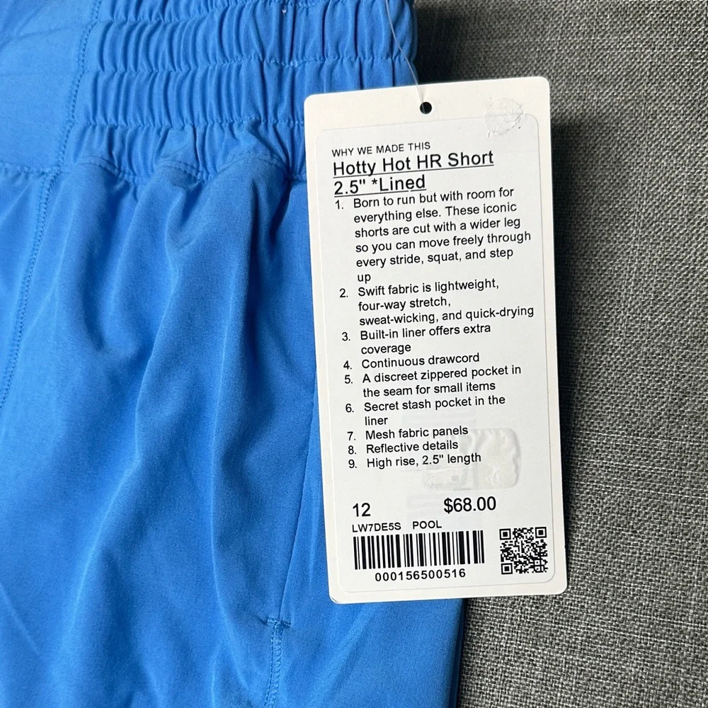 Lululemon Hotty Hot HR Short 2.5 inch Lined. NWT POOL. - Picture 5 of 5